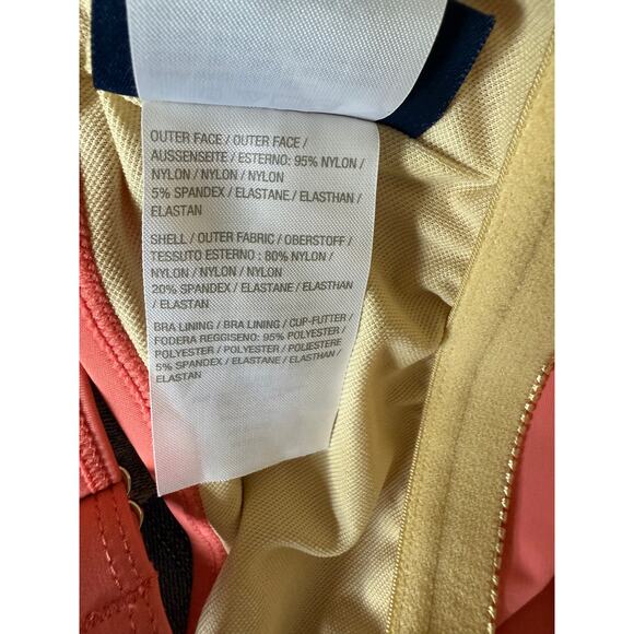 D & Co Beach Coral Tropical Print Tankini Swim Top Women’s 16 Adjustable Straps - Picture 7 of 9